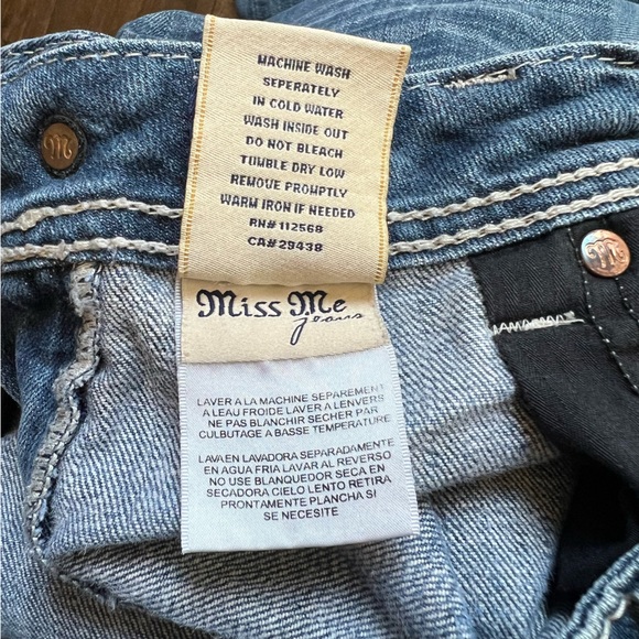 Miss Me Easy Straight JE5014ET38R Jeans Stonewood Wash Size 31 (altered) - Picture 10 of 10